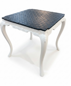 Mesa provençal tampo couro - 0,73 x 0,73 x 0,74 alt.