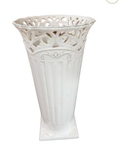 Vaso Cerâmica Branca - 0,30 alt